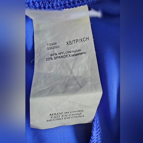 Miami Surf Style 2-Piece Blue Athletic Swimsuit Set (XS) - Picture 3 of 3